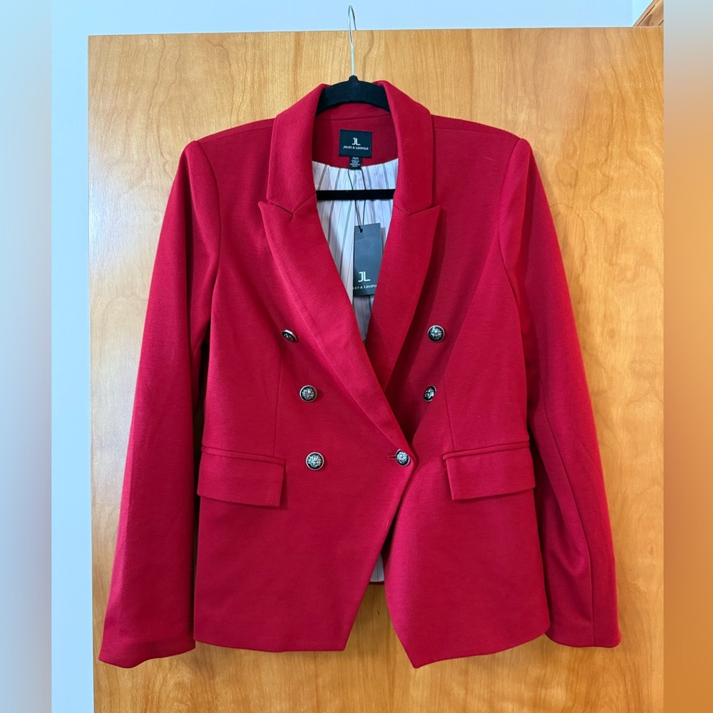 Jules & Leopold Double Breasted Military Look Blazer Jacket NWT Women’s Medium